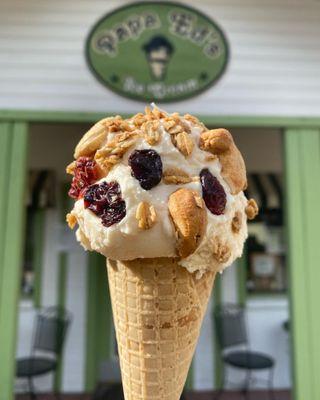 Ice Cream topped with granola!!