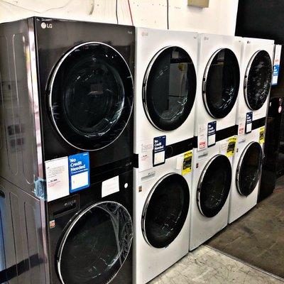 New arrival - LG 27 inch wash tower laundry center washer and dryer, available in gas or electric