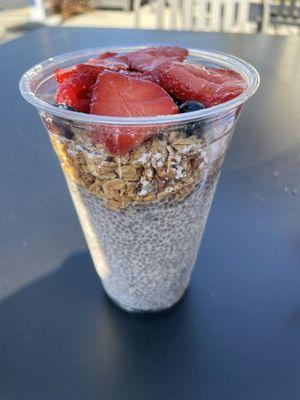 Almond milk chia superfood pudding