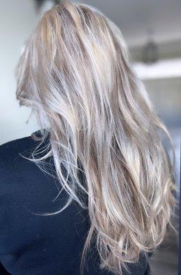 Photo of the back of my hair after my appointment with savannah