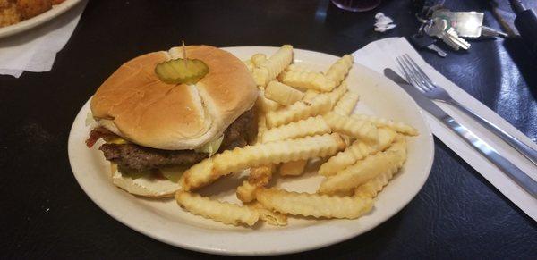 Skillet half pound burger.