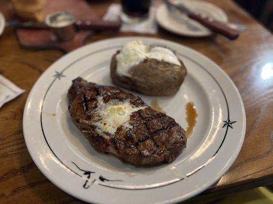 Strip & Baked Potato