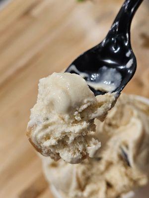 A spoonful of Peanut Butter Ice-cream.