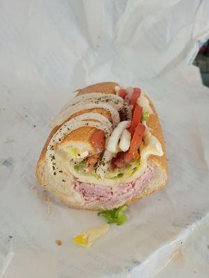 Small ham hoagie