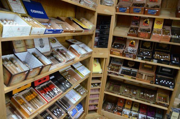 Over 100 different premium cigar options