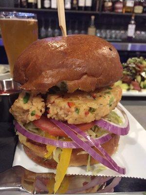 Salmon burger