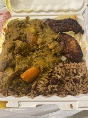 Small curried goat meal