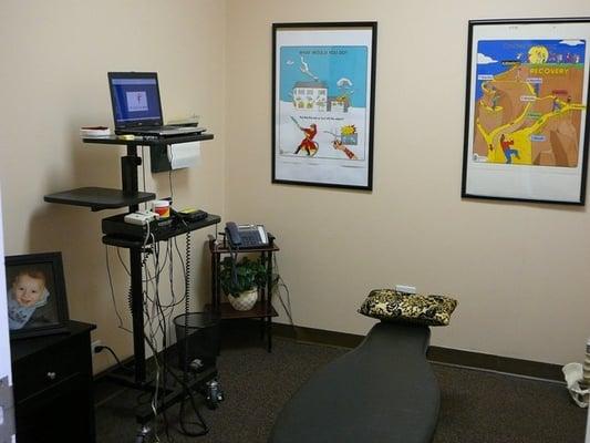 The exam room utilizes some of the latest and painless technology.