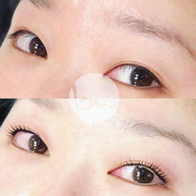 Lash lift with tint