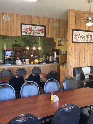 The other side of the restaurant right side, cashier station