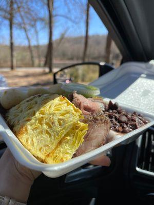 Lunch from Beef Grill (restaurant 5 min away) with a view