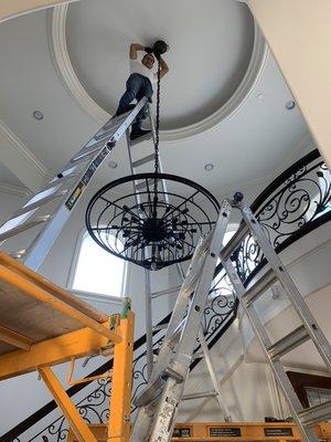 Heavy duty chandeliers instalations