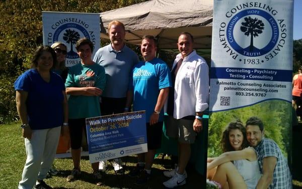 We enjoyed participating in the Out of the Darkness Suicide Prevention Walkathon on October 26, 2014...