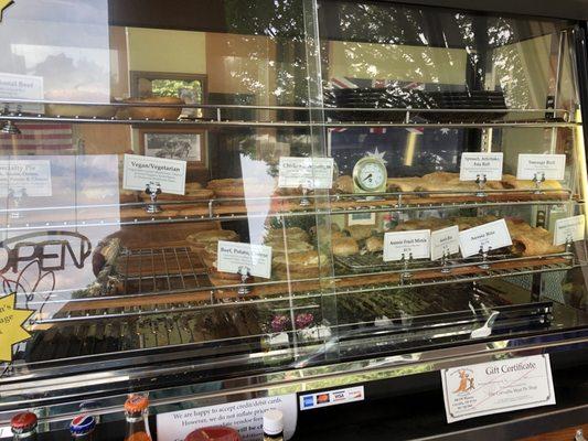 Display case with all of the tasty offerings.