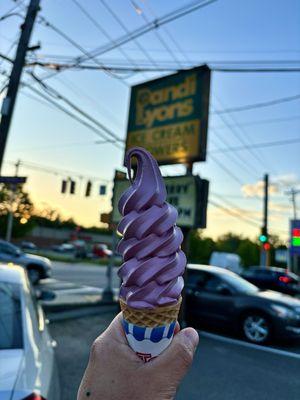 Black raspberry soft serve