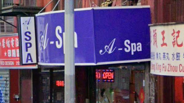 A-SPA, outside. Eldridge Street Chinatown.