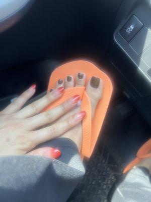 Gel mani and pedicure