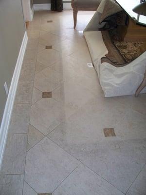 Is your tile floor dirty? Peel back a rug and see.