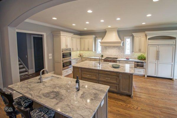 Kitchen Design with double island in Alpharetta, GA