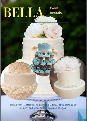 6 simple wedding cake designs available