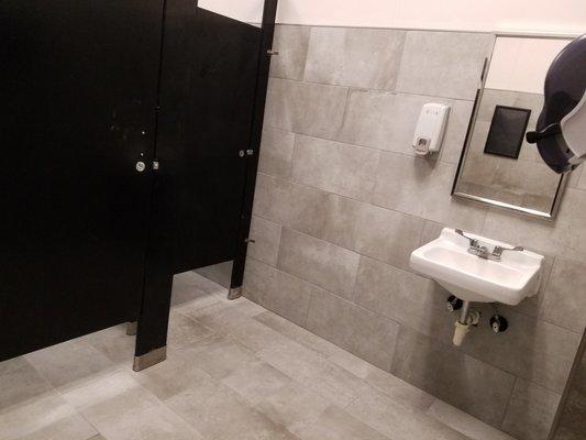 A complete remodel of a commercial bathroom