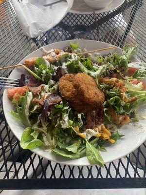 Grilled shrimp salad...minus a few items lol