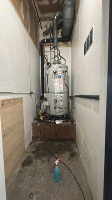 100 gallon commercial water heater change out