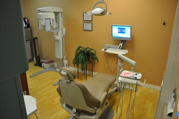 We Care Dentistry Exam Room and Panoramic Dental X-Ray Machine