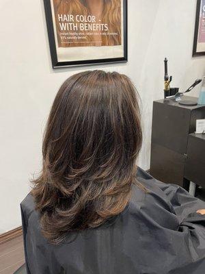 Warm tones with a blow dry!