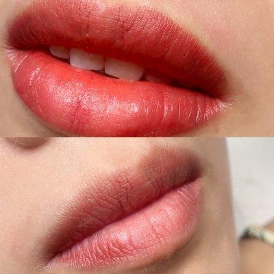 Soften ombré lip blush