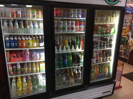 huge assortment of sodas