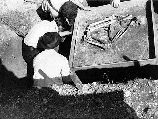 Indian Grave Excavation in Savannah. One of many desecrated grave sites on the Ghostwalker Tour.