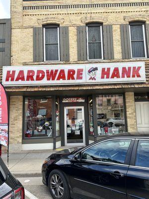 The front of the Hardware store.