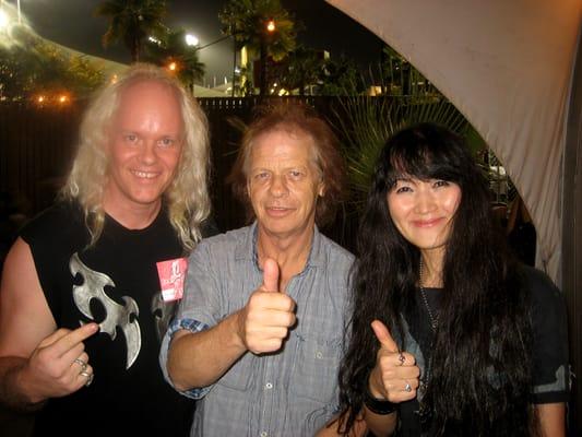 With Stevie Young of AC/DC..