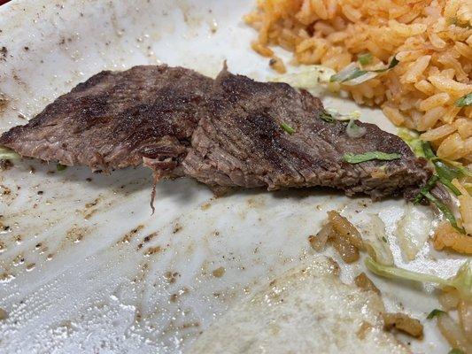 Carne Asada, sorry that's all that was left...lol