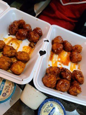 Assortment of boneless wings