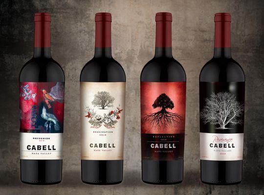 Cabell Wine Labels 
 4 Vintages