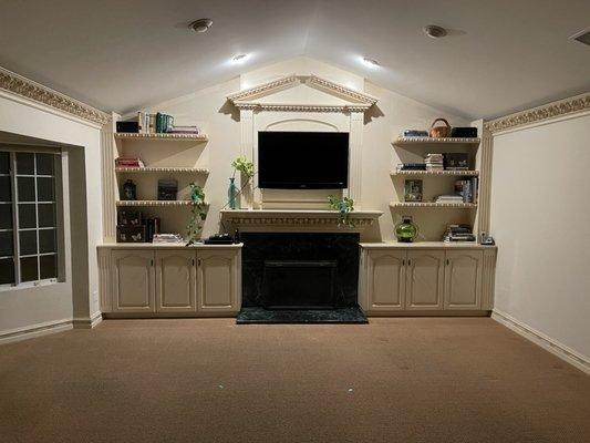 Vaulted Ceilings in our great room.