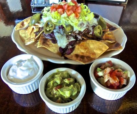 Killer appetizers like nachos  and wings