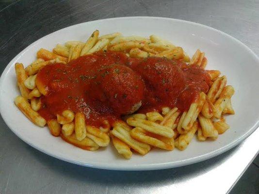 Cavatelli with meatballs