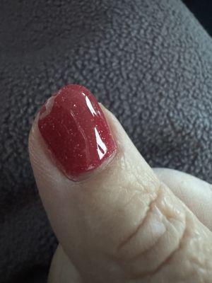 Right thumb nail