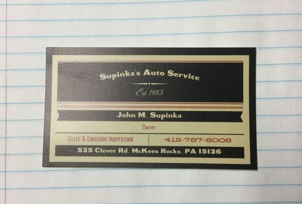 Supinka's Auto Service