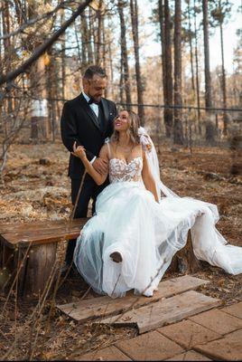 This beautiful bride used the Rapid Rinse solution.