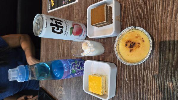 Deserts! And Ramune and sparkling water