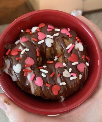 Valentine donut my daughter & friends made from their kit!