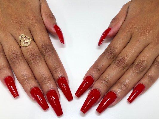 Red Apre Gel X full set