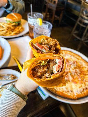 Fried chicken wrap