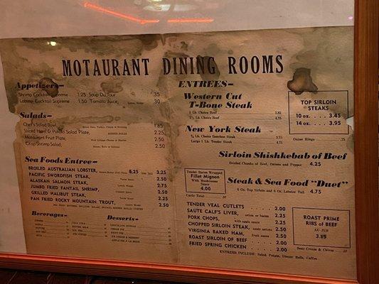 Original Menu