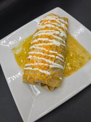 Carne asada wet burrito 
New menu