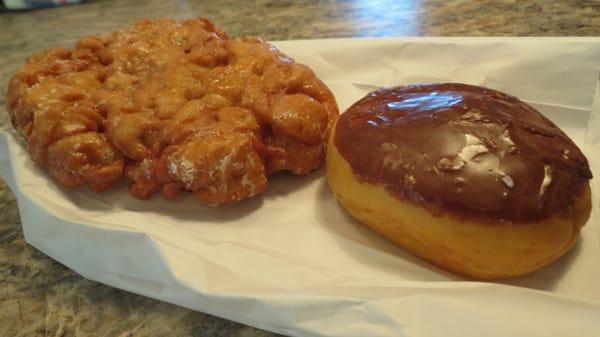 Apple fritter and Boston cream filed